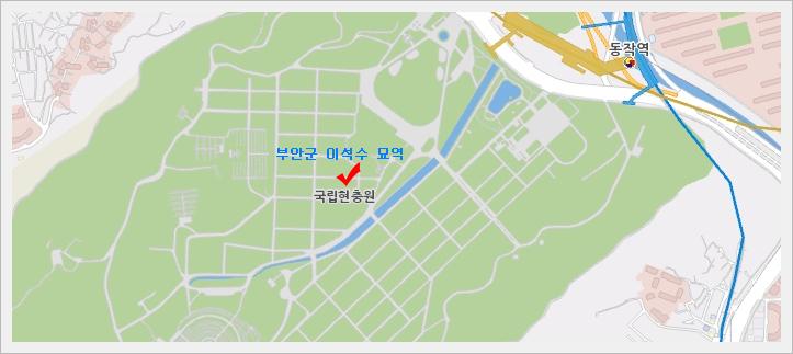 부안군 이석수 묘역 약도