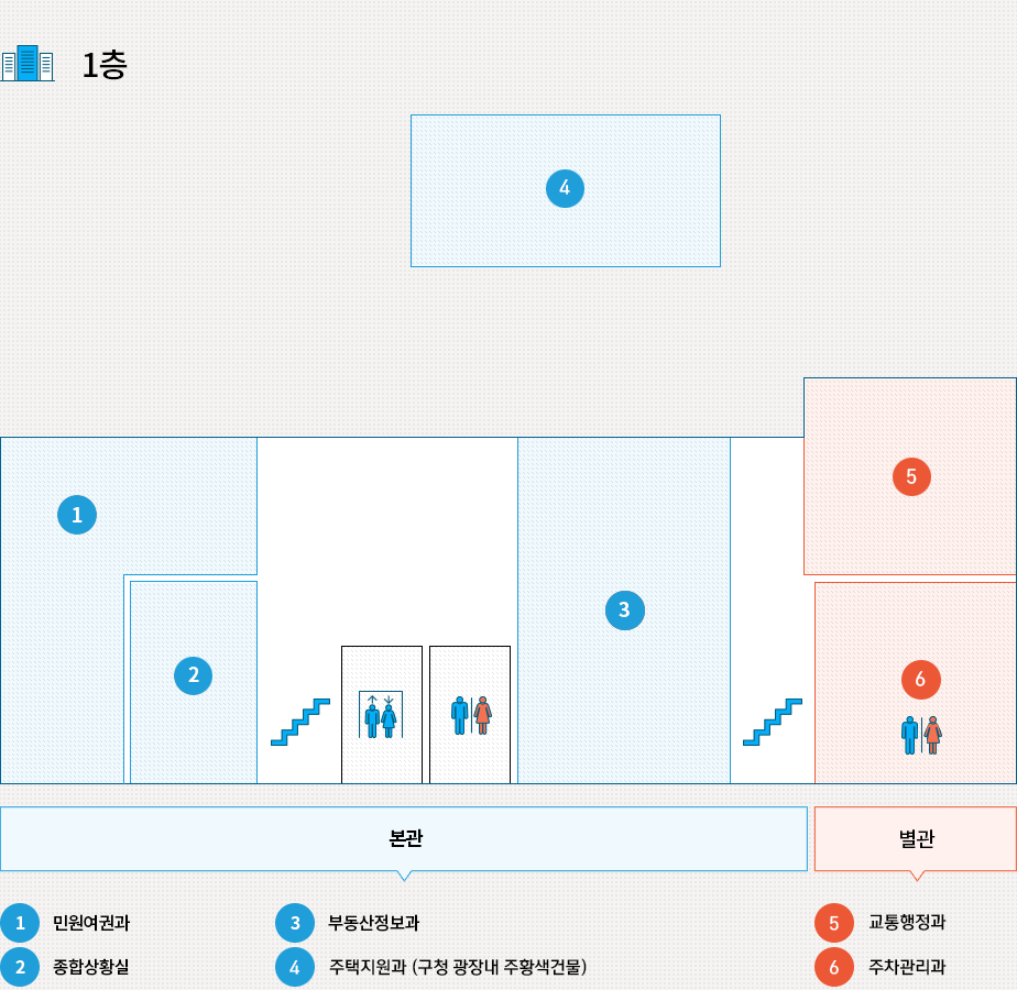 청사 1층 안내도